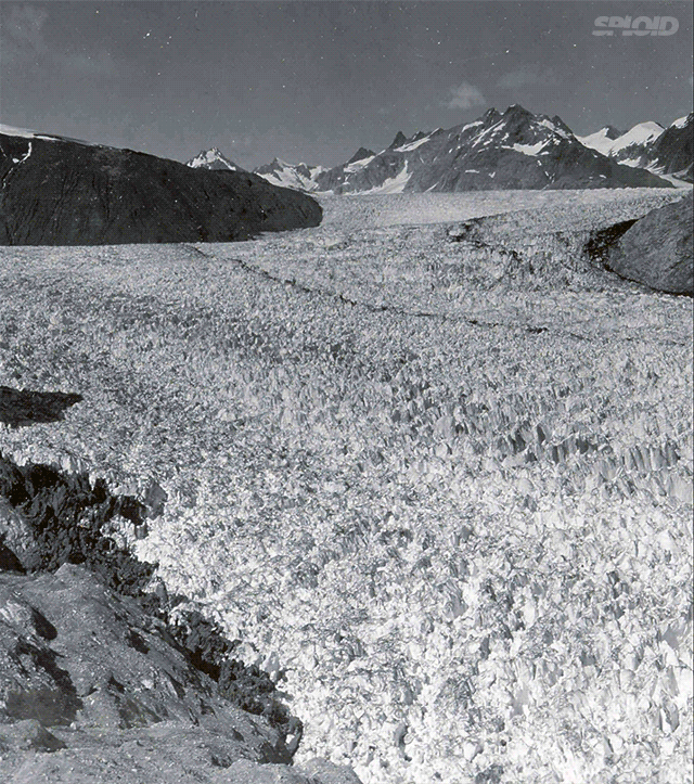 Alaska, glaciar Muir. Antes (1941) y después (2004)